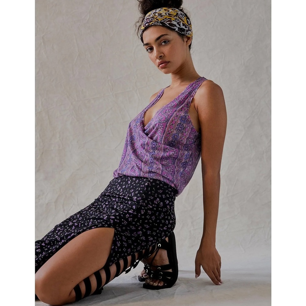 NWOT Free People Purple Tank Top